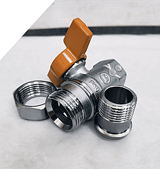 Кран прямий кульковий GIACOMINI 1/2" з накидною гайкою(американка) PN40