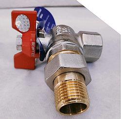 Кран кутовий кульковий SOLOMON 1/2" з накидною гайкою(американка)посилення PN40