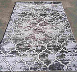 Килим сірий рельєфний  3x5 Туреччина прямокутний, фото 3