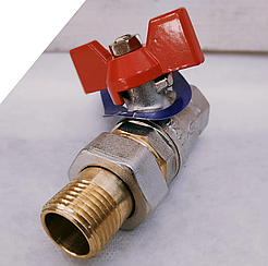 Кран прямий кульовий SOLOMON 1/2" з накидною гайкою(американка)посилення PN40