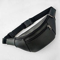 Популярний! Сумка на пояс з екошкіри, бананка (чорна) — Найкраща якість тільки на Nukleon.com.ua