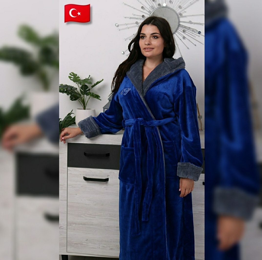 Жіночий м'який теплий халат Туреччина