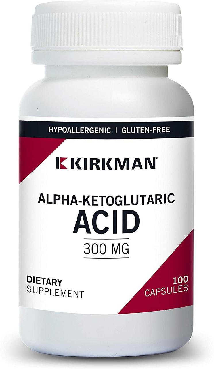 Kirkman Alpha-ketoglutaric acid / Альфа-кетоглутарова кислота 300 мг 100 капсул, фото 1