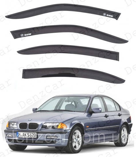 Ветровики BMW 3 Sd (E46) 1998-2005 (на скотче)\Дефлекторы окон БМВ 3 Е46 - фото 1 - id-p1532927574
