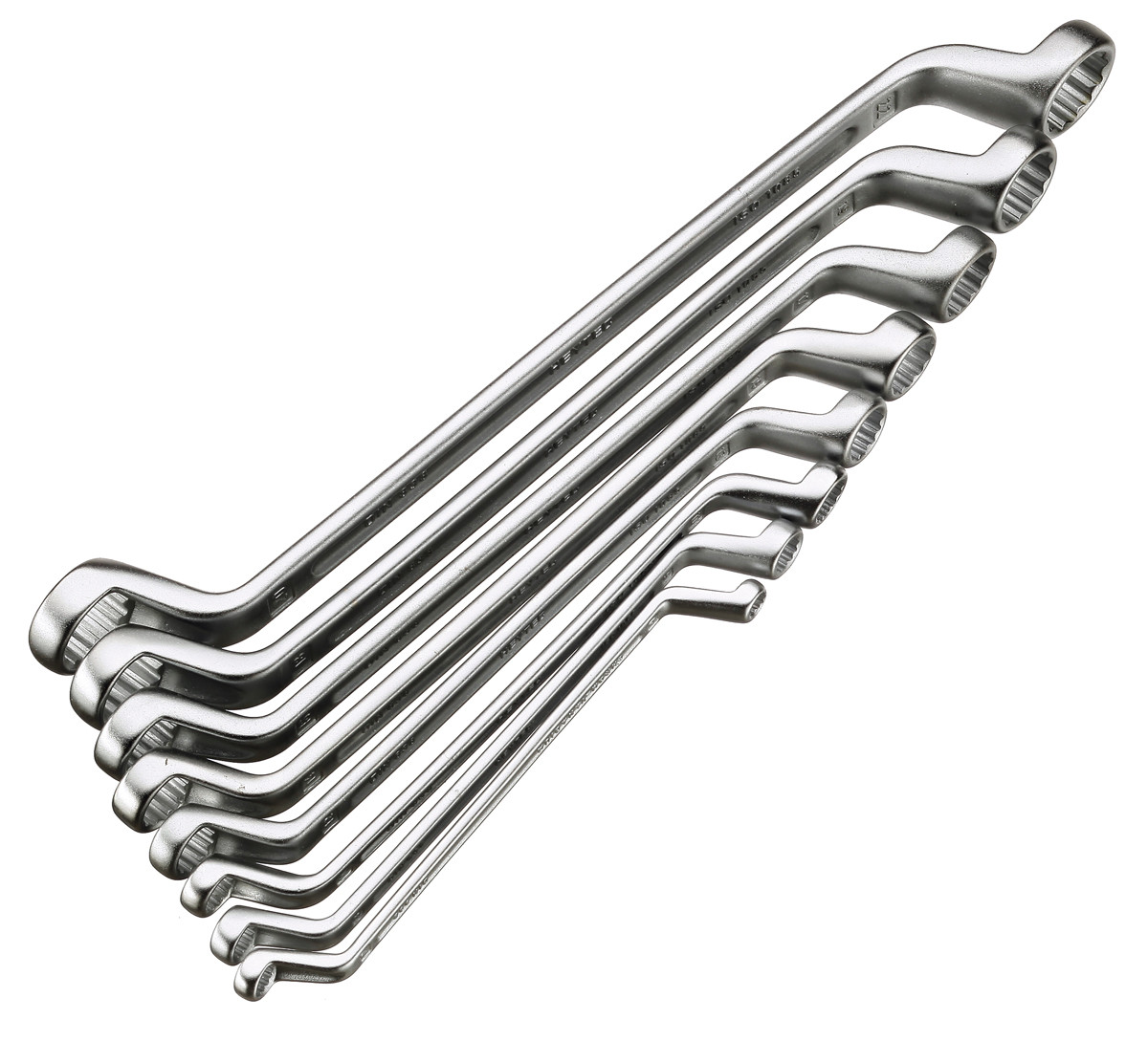 Набір накидних ключів з глубоким вигином 6-22 мм 8 пред. HEYTEC Німеччина, фото 1