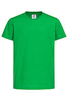 Детская футболка однотонная зеленая
