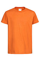 Детская футболка однотонная оранжевая
