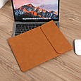 Чохол-конверт для MacBook Air/Pro 13,3" — коричневий (+чохол для заряджання), фото 3