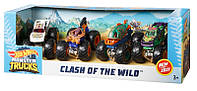 Набор из 4 машин Хот Вилс Hot Wheels Monster Trucks Clash of The Wild