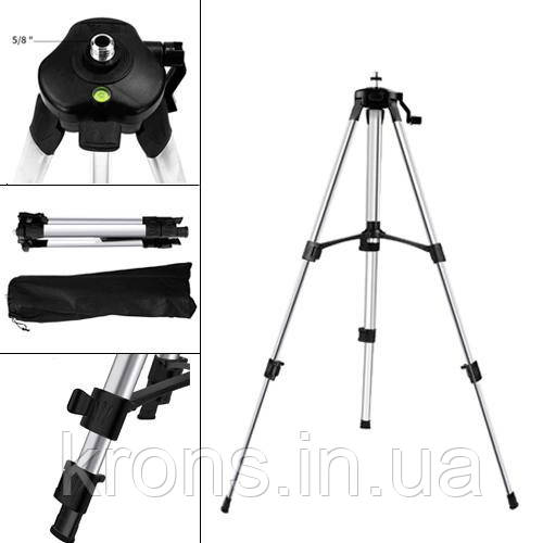 Штатив для лазерного рівня 120см 5/8, алюмінієва стійка до нівеліра, фото 1