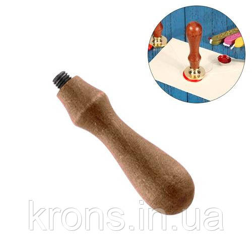 Ручка тримач для сургучного штампу печатки, дерево, фото 1