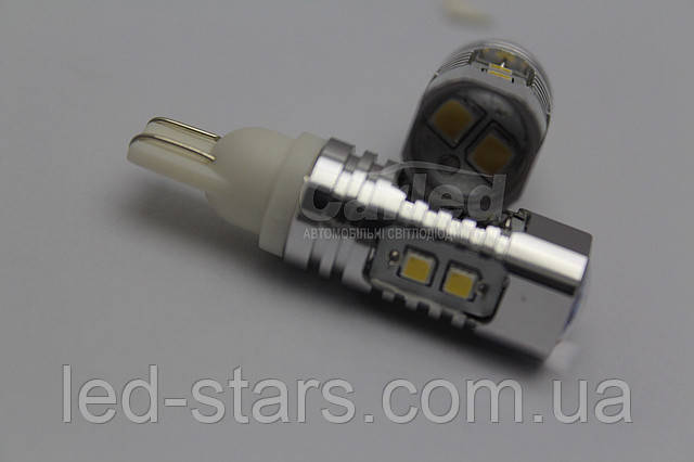 LED автолампа Т10(W5W) 10W warm white (400Lm) Original Samsung LED chip (SMD2323) + Линза (Modern CAR)