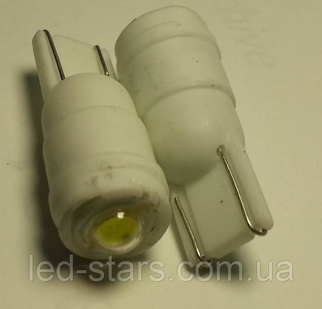 T10(W5W) 1W (80 Lm) ceramic led lamp (White) автолампа  (Modern CAR)