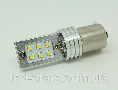 Світлодіодна автолампа 1156 (P21W)-S25-BA15s, 12 W (500 Lm) Samsung LED (SMD2323) одноконтактна