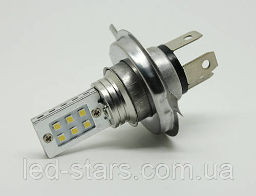 Світлодіодна автолампа H7, 12 W (500 Lm) WHITE 6000 K (Original Samsung LED chip SMD2323 )
