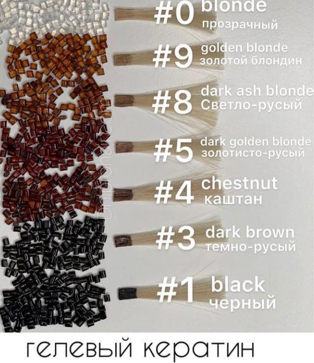 Гелевый тёмно- коричневый 100 грамм Итальянский кератин для наращивания волос - фото 7 - id-p1533004297