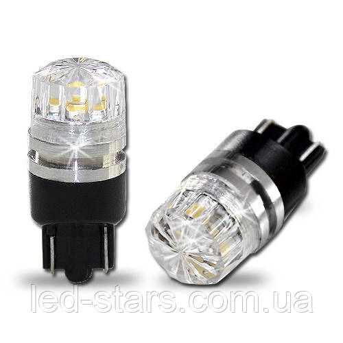 Світлодіодна автолампа T10 2W біла White (125Lm) Crystal lens (Precision)