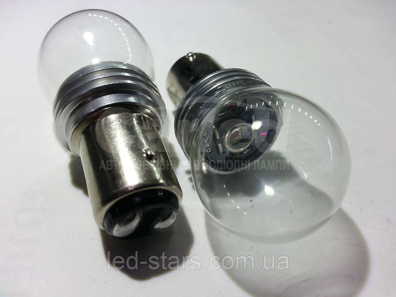 Світлодіодна автолампа 1157 — P21/5W — цоколь BAY15d, 9 W RED (300 Lm) (CREE LEDion T6) двоконтактна