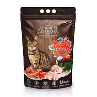 Сухий корм Home Food для дорослих котів «Курочка і креветка» CAT ADULT Для активних 1.6 кг
