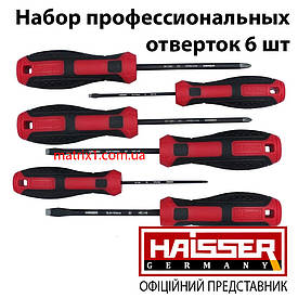 Набір професійних викруток 6 шт., PH, SL, магнітні, Haisser