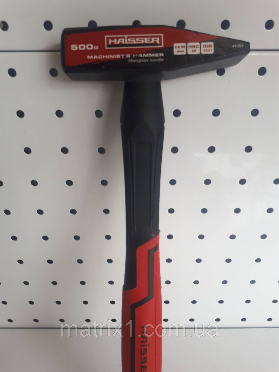 Молоток слюсарний, 600 г, фібергласова гумова ручка HAISSER 44085