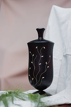 Декоративна ваза з натурального дерева "Квітка".  Тополя