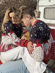 Парні новорічні светри з оленями, Новорічні светри з оленями Л і Хл