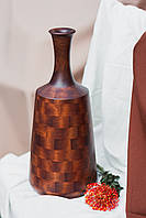 Декоративна ваза з натурального дерева вільхи "Сегмент"