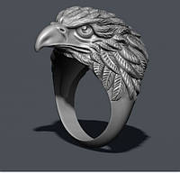 Серебряный перстень орел