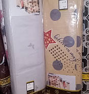 Сімейний комплект (Бязь ROYAL) | Постільна білизна від виробника "Королева Ночі" | Горошок, зірки, метелики на бежевому та сірому, фото 2