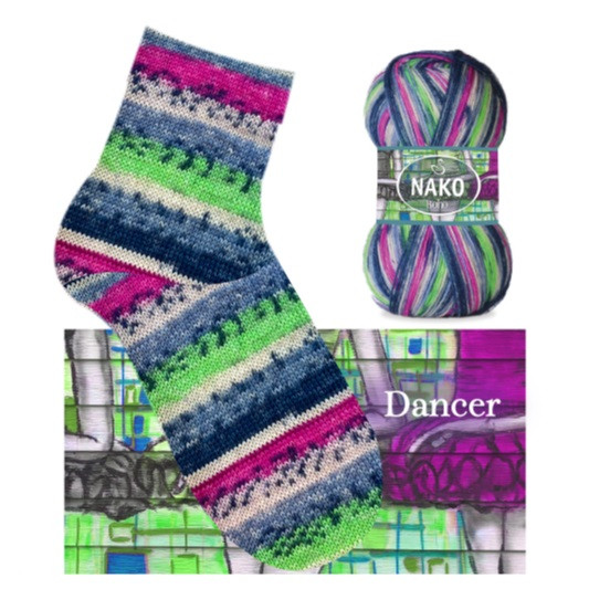 Nako BOHO DESEN (Нако Бохо Десен) №32451 (Шкарпеткова пряжа, нитки для в'язання), фото 1