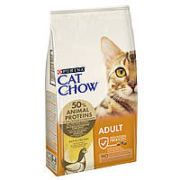 Cat Chow Adult корм для кошек с курицей и индейкой - 15 кг