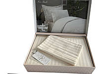 Комплект постельного белья Maison D'or New Rails Ecru сатин 220-200 см кремовый