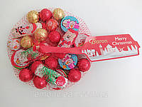 Шоколадные новогодние конфеты шарики в сетке Baron, 100 г (Польша), новогодний подарок