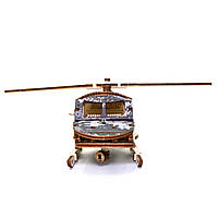 Дерев'яний 3D конструктор механічний Вертоліт Хьюї UnityWood 62 деталей 22,5*5,7*6,8 см (UW-011), фото 7