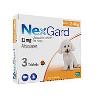 Нексгард (NexGard S) таблетки от блох и клещей для собак 2 - 4 кг.
