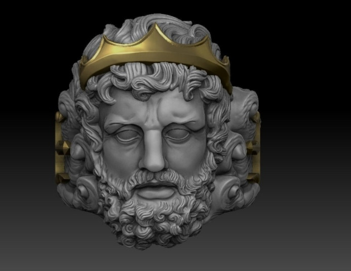 Срібний персень Зевс, фото 1