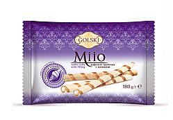 Вафельні трубочки Miio пломбір ТМ Golski 180г