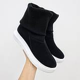 Жіночі замшеві черевики з довязкою панчохою Baby, фото 10