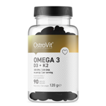 Омега 3 Вітаміни Д3 К2, Omega 3 D3+K2, Ostrovit 90капс