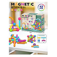 Магнітний конструктор Magnetic Sticks в коробці, 42 деталі (158-12)