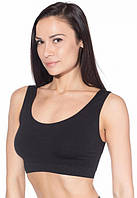 Топ жіночий на широких бретелях безшовний Classic top Nero S/M Чорний