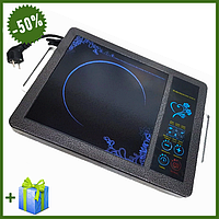 Електроплита інфрачервона 1 конфорка Domotec MS-5842 для дому, Побутова кухонна настільна електроплита