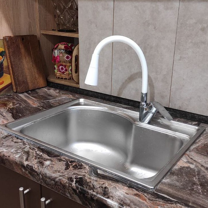 Кухонна мийка врізна Platinum 5845 Decor 0,8 мм