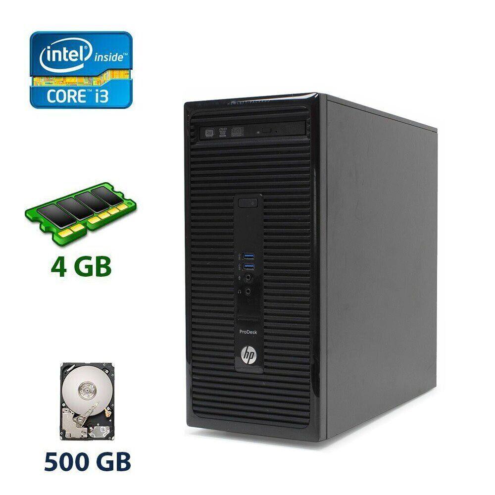 Комп'ютер HP ProDesk 400 G2 Tower / Intel Core i3-4130 (2 (4) ядра по 3.4 GHz) / 4 GB DDR3 / 500 GB HDD