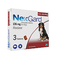 Нексгард (NexGard XL) таблетки от блох и клещей для собак 25 -50 кг.