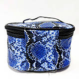 Косметичка жіноча у формі скриня зміїний принт, фото 2