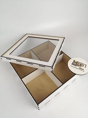 Подарункові коробки з ДВП для цукерок, пряників, печива, солодощів, фото 1