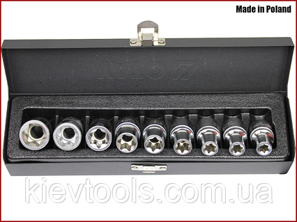 Набор головок Torx Звёздочки 1/2 E10-E24 Yato YT-0521, цена