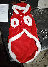 Костюм новорічного Оленя для собак RESTEQ. Теплий собачий костюм із підкладкою. Одяг для собак. Костюм для тварин Олень Санти XL, фото 2
